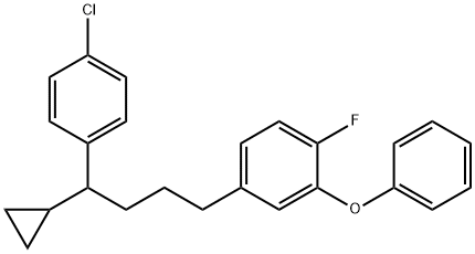 4-[4-(4-chlorophenyl)-4-cyclopropyl-butyl]-1-fluoro-2-phenoxy-benzene Structure