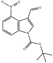 3-Formyl-4-nitro-indole-1-carboxylic acid tert-butyl ester Structure