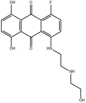 1-Fluoro-5,8-dihydroxy-4-[[2-[(2-hydroxyethyl)aMino]ethyl]aMino]-9,10-anthracenedione Structure