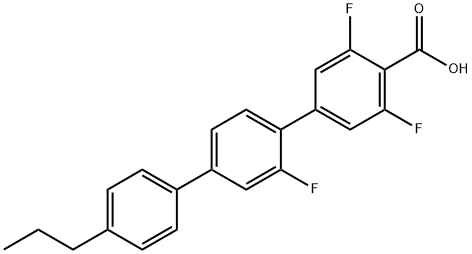 2',3,5-Trifluoro-4''-propyl-[1,1':4',1''-terphenyl]-4-carboxylic acid 구조식 이미지
