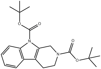 디-tert-부틸3,4-디히드로-1H-피리도[3,4-b]인돌-2,9-디카르복실레이트 구조식 이미지
