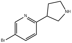 5-브로모-2-(피롤리딘-3-일)피리딘 구조식 이미지