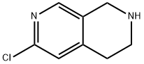 6-클로로-1,2,3,4-테트라하이드로-2,7-나프티리딘 구조식 이미지