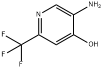 5-Amino-2-(trifluoromethyl)pyridin-4-ol, 4-Hydroxy-6-(trifluoromethyl)pyridin-3-amine 구조식 이미지