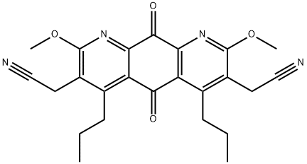 5,10-Dihydro-2,8-dimethoxy-5,10-dioxo-4,6-dipropylpyrido[3,2-g]quinoline-3,7-diacetonitrile Structure