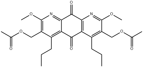 3,7-Bis[(acetyloxy)methyl]-2,8-dimethoxy-4,6-dipropylpyrido[3,2-g]quinoline-5,10-dione Structure