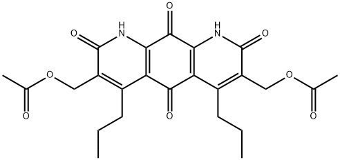 3,7-Bis[(acetyloxy)methyl]-4,6-dipropylpyrido[3,2-g]quinoline-2,5,8,10(1H,9H)-tetrone Structure