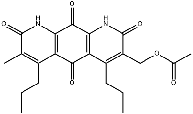 3-[(Acetyloxy)methyl]-7-methyl-4,6-dipropylpyrido[3,2-g]quinoline-2,5,8,10(1H,9H)-tetrone Structure