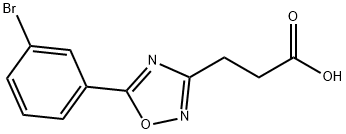 3-[5-(3-broMophenyl)-1,2,4-oxadiazol-3-yl]propanoic acid 구조식 이미지