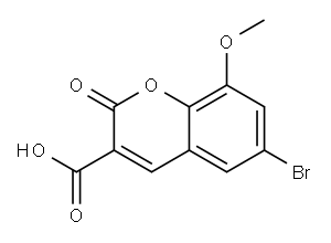 6-BROMO-8-METHOXY-2-OXO-2H-CHROMENE-3-CARBOXYLIC ACID 구조식 이미지