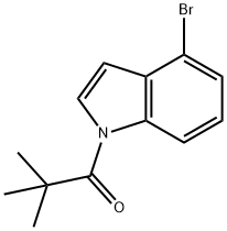 N-pivaloyl-4-bromoindole 구조식 이미지