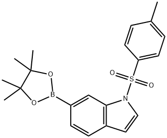 1-[(4-Methylbenzene)sulfonyl]-6-(tetramethyl-1,3,2-dioxaborolan-2-yl)-1H-indole 구조식 이미지