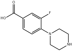 3-Fluoro-4-piperazinobenzoic Acid Structure