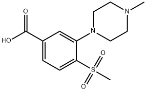 3-(4-메틸-1-피페라지닐)-4-(메틸설포닐)벤조산 구조식 이미지