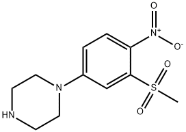N-(3-메틸설포닐-4-니트로페닐)피페라진 구조식 이미지