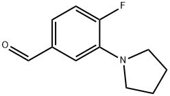 4-Fluoro-3-pyrrolidinobenzaldehyde Structure