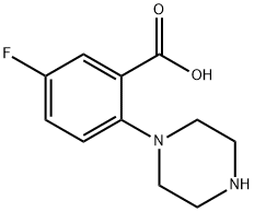 5-Fluoro-2-piperazinobenzoic Acid Structure