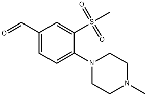 4-(4-메틸피페라진-1-일)-3-(메틸술포닐)벤즈알데히드 구조식 이미지