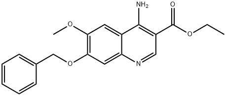 에틸7-(벤질옥시)-4-클로로-6-메톡시퀴놀린-3-카르복실레이트 구조식 이미지