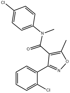 4-IsoxazolecarboxaMide, 3-(2-chlorophenyl)-N-(4-chlorophenyl)-N,5-diMethyl- Structure