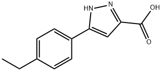 3-(4-Ethylphenyl)-1H-pyrazole-5-carboxylic acid 구조식 이미지