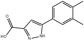 5-(3,4-dimethylphenyl)-1H-pyrazole-3-carboxylic acid 구조식 이미지