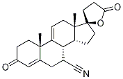 (17α)-7-Cyano-17-hydroxy-3-oxo-pregna-4,9(11)-diene-21-carboxylic acid γ-Lactone 구조식 이미지