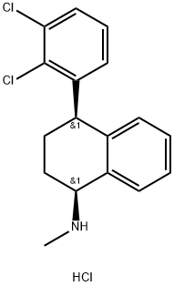 rac-cis-2,3-디클로로세르트랄린염산염 구조식 이미지