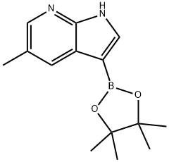 5-Methyl-3-(4,4,5,5-tetramethyl-1,3,2-dioxaborolan-2-yl)-1H-pyrrolo[2,3-b]pyridine 구조식 이미지