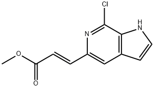 2-프로펜산,3-(7-클로로-1H-피롤로[2,3-c]피리딘-5-일)-,메틸에스테르,(2E)- 구조식 이미지