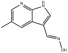 (E)-5-메틸-1H-피롤로[2,3-b]피리딘-3-카브알데히드옥심 구조식 이미지