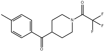 2,2,2-Trifluoro-1-(4-(4-Methylbenzoyl)piperidin-1-yl)ethanone 구조식 이미지