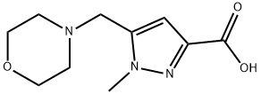1H-Pyrazole-3-carboxylic acid, 1-methyl-5-(4-morpholinylmethyl)- 구조식 이미지