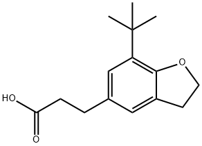 3-(7-tert-Butyl-2,3-dihydrobenzofuran-5-yl)propionic Acid Structure