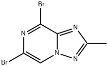 6,8-디브로모-2-메틸-[1,2,4]트리아졸로[1,5-a]피라진 구조식 이미지