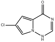 6-chloropyrrolo[1,2-f][1,2,4]triazin-4(3H)-one 구조식 이미지
