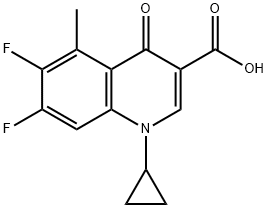 1-CYCLOPROPYL-6,7-DIFLUORO-5-METHYL-4-OXO-3-QUINOLINE CARBOXYLIC ACID 구조식 이미지
