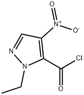 1-ethyl-4-nitro-1H-pyrazole-5-carbonyl chloride Structure