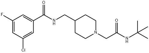 N-((1-(2-(tert-ButylaMino)-2-oxoethyl)piperidin-4-yl)Methyl)-3-chloro-5-fluorobenzaMide Structure
