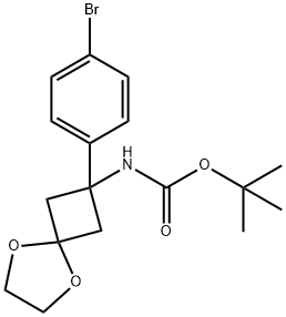 tert-butyl 2-(4-broMophenyl)-5,8-dioxaspiro[3.4]octan-2-ylcarbaMate 구조식 이미지