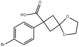 2-(4-broMophenyl)-5,8-dioxaspiro[3.4]octane-2-carboxylic acid 구조식 이미지