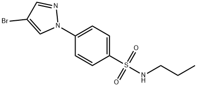 4-(4-브로모-1H-피라졸-1-일)-N-프로필벤젠설폰아미드 구조식 이미지