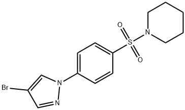 1-(4-(4-Bromopyrazol-1-yl)phenylsulfonyl)piperidine 구조식 이미지