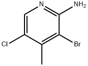 2-Amino-3-bromo-5-chloro-4-methylpyridine 구조식 이미지