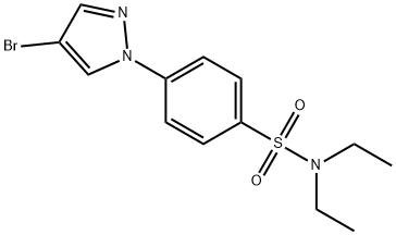 4-(4-브로모-1H-피라졸-1-일)-N,N-디에틸벤젠술폰아미드 구조식 이미지