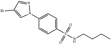 N-Butyl 4-(4-bromopyrazol-1-yl)benzenesulfonamide Structure