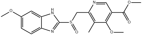 2-[(4-METHOXY-5-METHOXYCARBONYL-3-METHYL-2-PYRIDINYL)-METHYLSULFINYL]-5-METHOXYBENZIMIDAZOLE 구조식 이미지