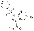 1H-Pyrrolo[2,3-b]pyridine-3-carboxylic acid, 5-broMo-1-(phenylsulfonyl)-, Methyl ester 구조식 이미지