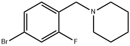 1-[(4-Bromo-2-fluorophenyl)methyl]piperidine Structure