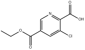3-클로로-5-(에톡시카르보닐)-피리딘-2-카르복실산 구조식 이미지